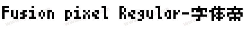 Fusion pixel Regular字体转换